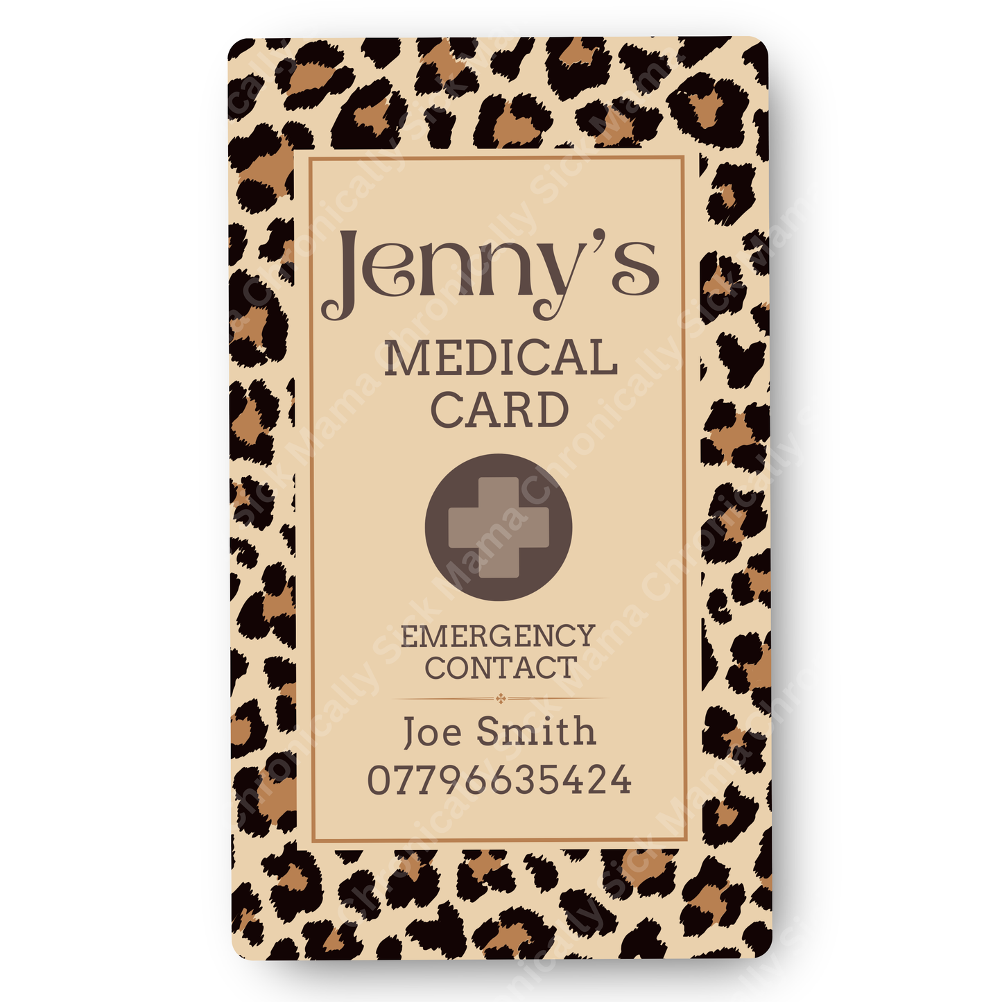 Leopard Print | Medical And Medication Cards | List Your Medical Conditions And Medication And Never Forget Them