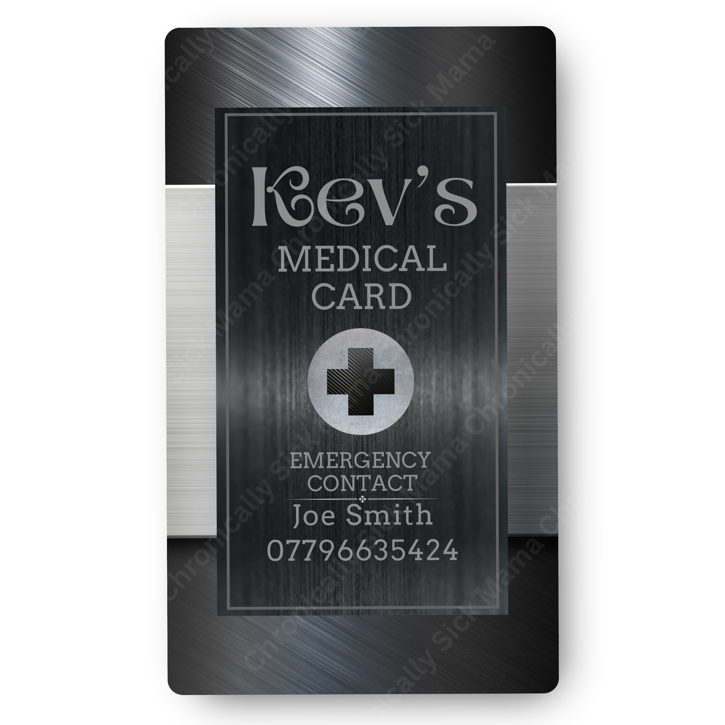 Black Steel | Medical And Medication Cards | List Your Medical Conditions And Medication And Never Forget Them