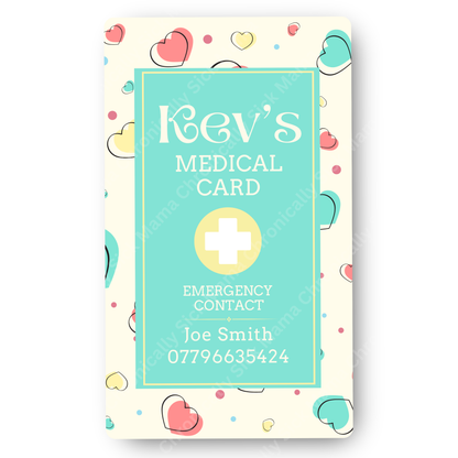 Yellow Hearts | Medical And Medication Cards | List Your Medical Conditions And Medication And Never Forget Them