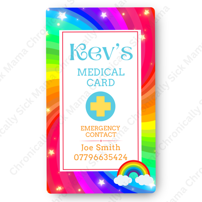 Rainbow | Medical And Medication Cards | List Your Medical Conditions And Medication And Never Forget Them