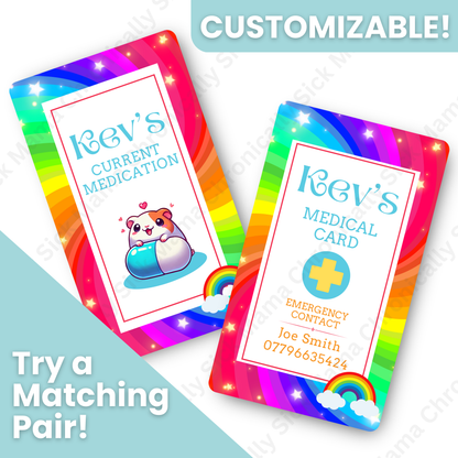 Rainbow | Medical And Medication Cards | List Your Medical Conditions And Medication And Never Forget Them
