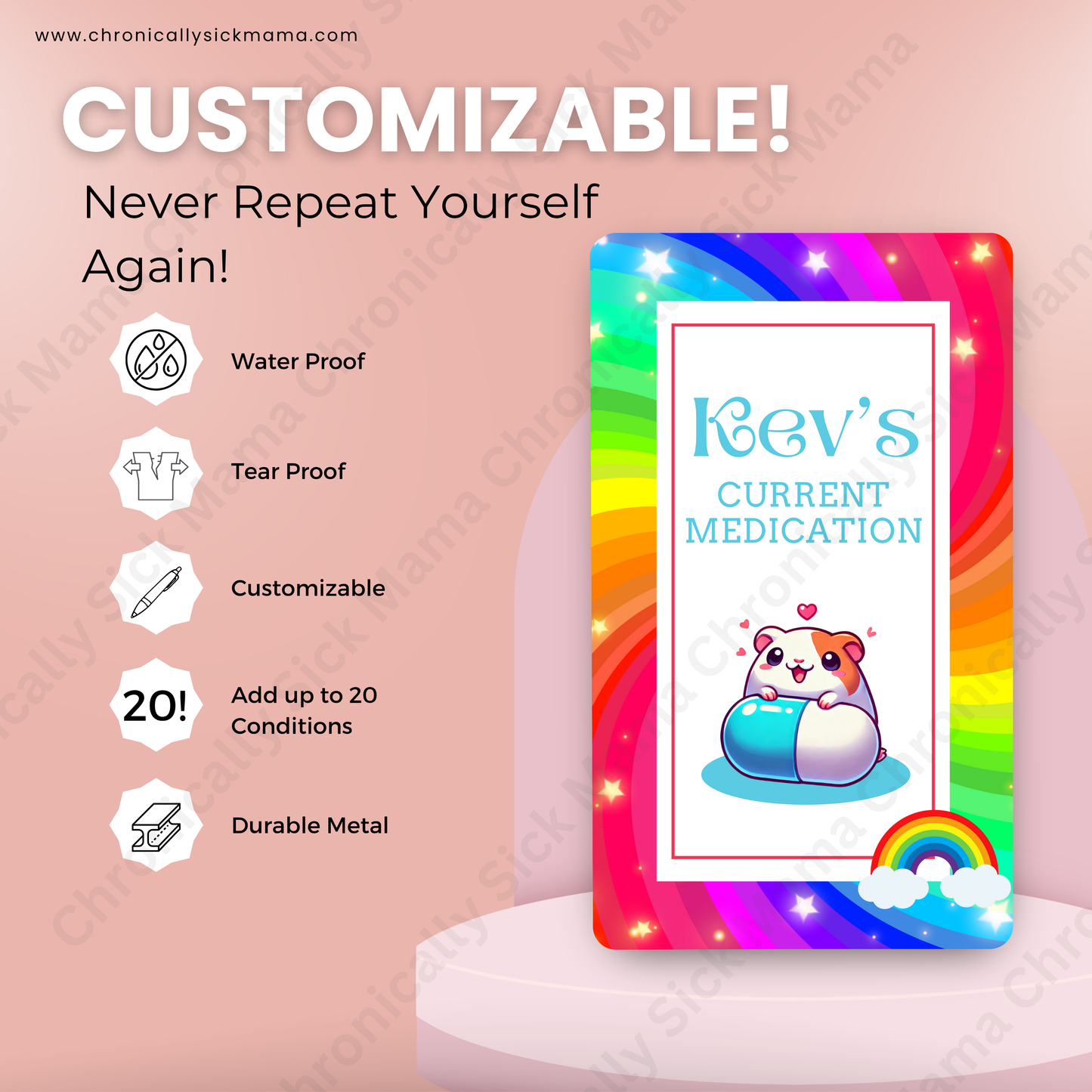 Rainbow | Medical And Medication Cards | List Your Medical Conditions And Medication And Never Forget Them