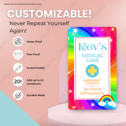 Rainbow | Medical And Medication Cards | List Your Medical Conditions And Medication And Never Forget Them