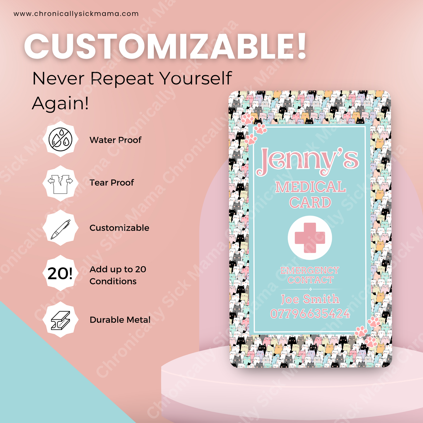Cat Army Design | Medical And Medication Cards | List Your Medical Conditions And Medication And Never Forget Them
