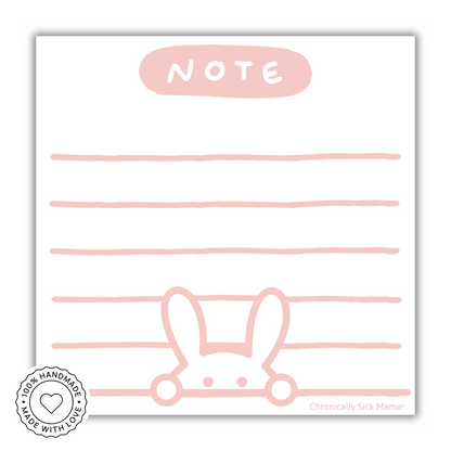 Peaky Bunny | Pink | cute rabbit Mini Memo Notepad