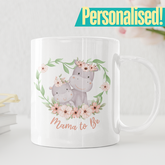 Custom Baby Name Hippo Mug