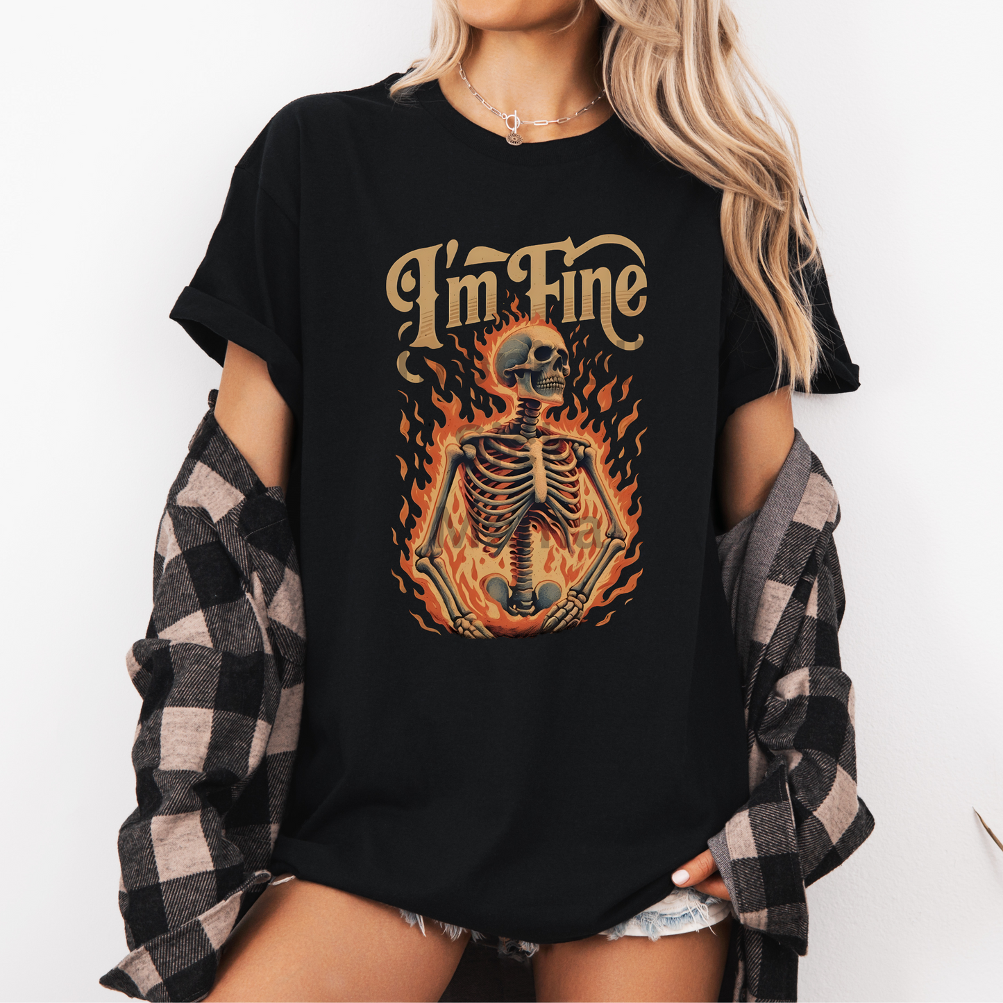 Im Fine Flare Day Skeleton Tee