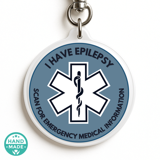 I Have Epilepsy | Epilepsy Alert Tag | Emergency Alert Scannable NFC Keychain