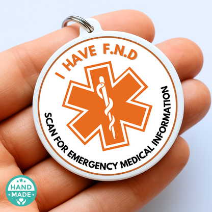 I Have FND | FND Alert Tag | Emergency Alert Scannable NFC Keychain