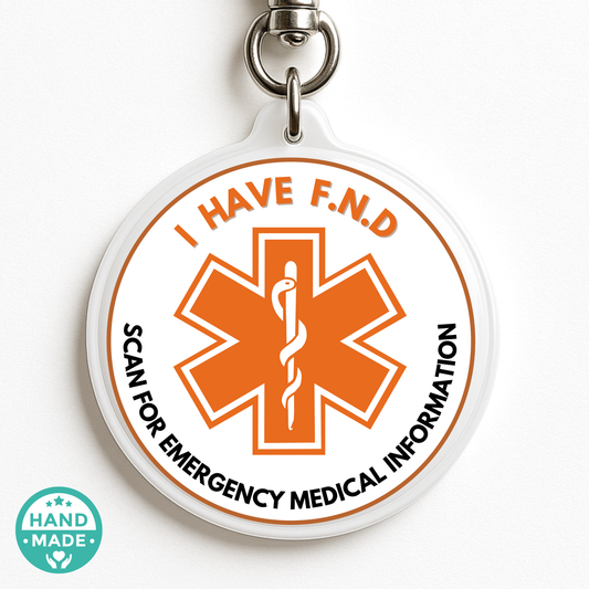 I Have FND | FND Alert Tag | Emergency Alert Scannable NFC Keychain