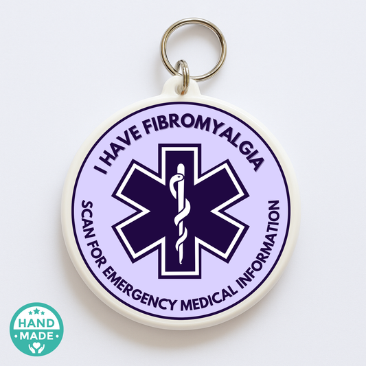 I Have Fibromyalgia | Fibro Alert Tag | Emergency Alert Scannable NFC Keychain