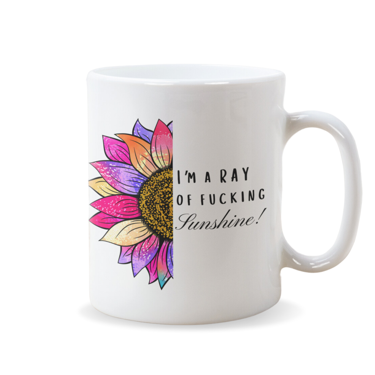 "I'm a Ray of F*cking Sunshine" – Funny Sunflower Spoonie Mug