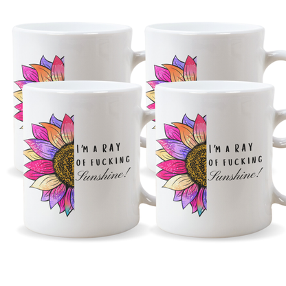 "I'm a Ray of F*cking Sunshine" – Funny Sunflower Spoonie Mug