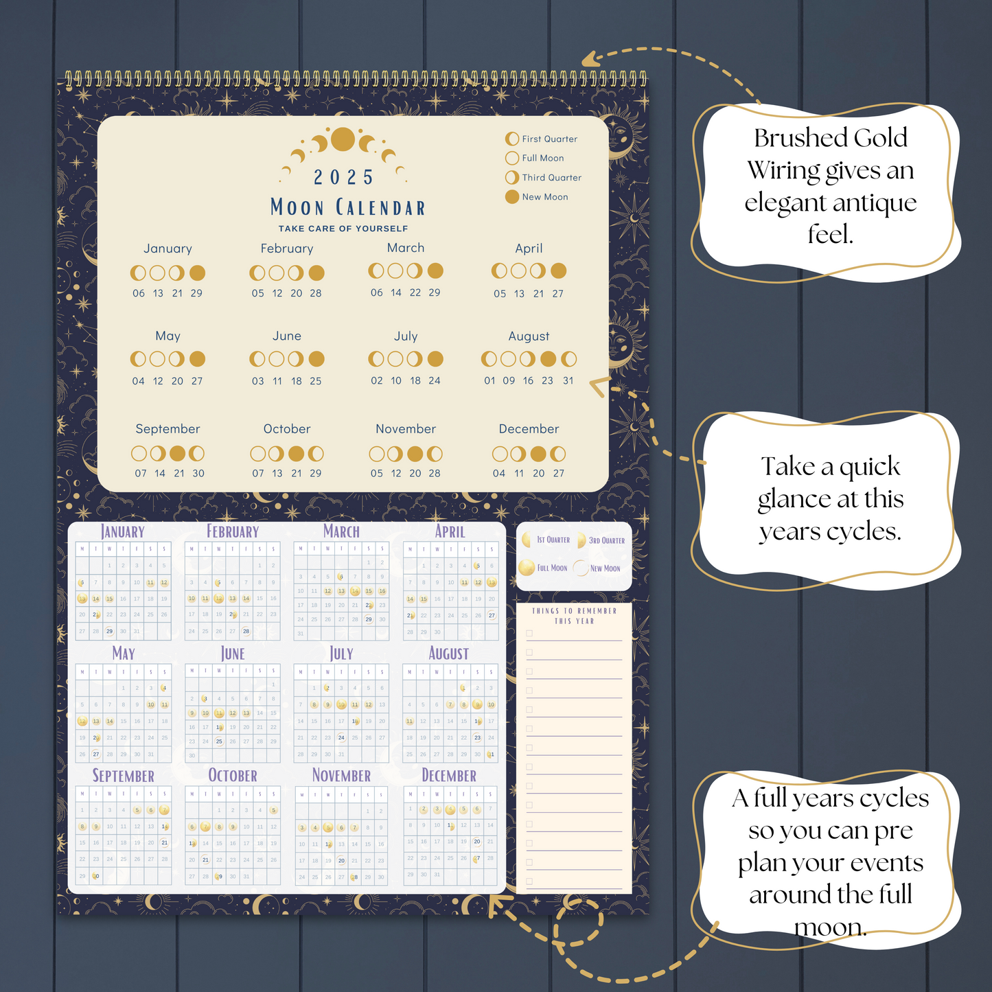 Chronic Illness Tracking Lunar Calendar For Tracking flares And Symptoms With Moon Phases
