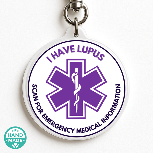 I Have Lupus | Lupus Alert Tag | Emergency Alert Scannable NFC Keychain