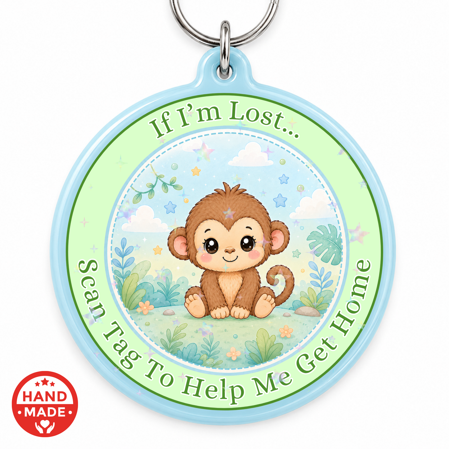 MONKEY LOST CHILD SCANNABLE TAG - EMERGENCY CONTACT