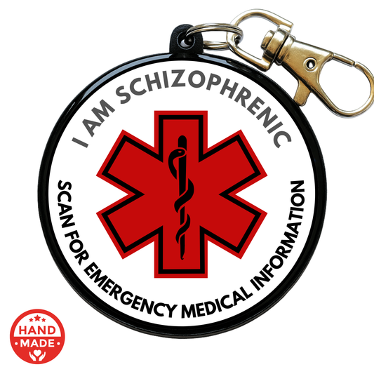 SCHIZOPHRENIA  | Scannable NFC MEDICAL Keychain