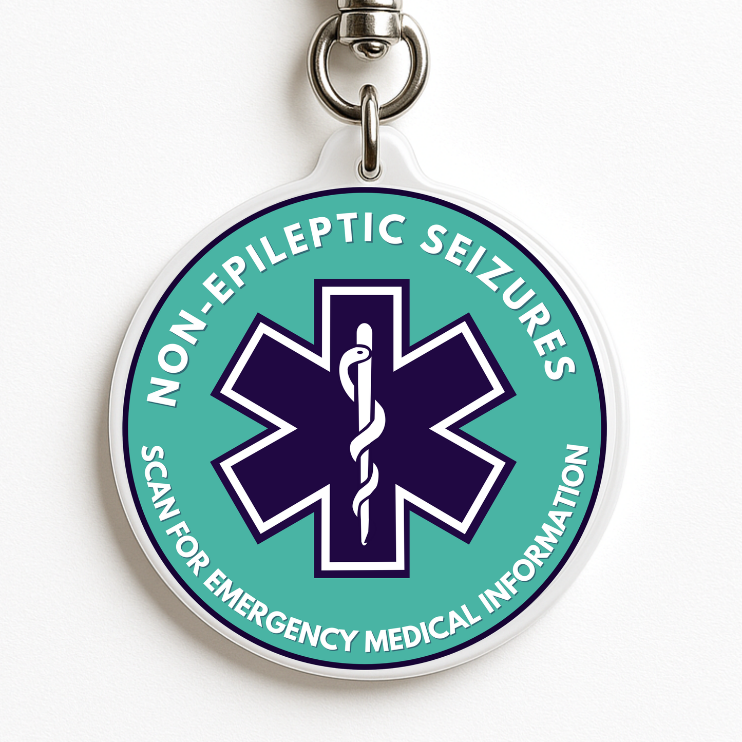 Non-Epileptic Seizure |  Seizure Emergency Alert Tag | Emergency Alert Scannable NFC Keychain