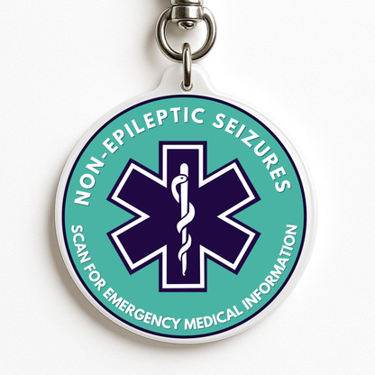 Non-Epileptic Seizure |  Seizure Emergency Alert Tag | Emergency Alert Scannable NFC Keychain