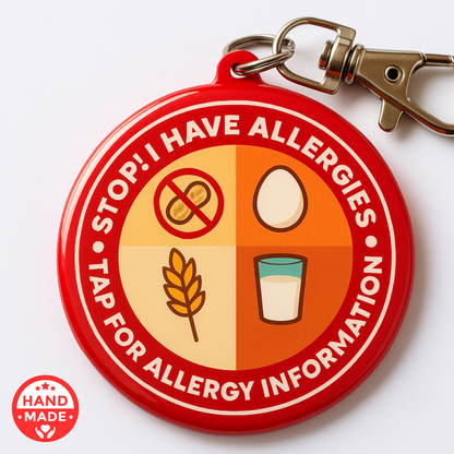 Allergy Alert  | Emergency Alert Scannable NFC Keychain