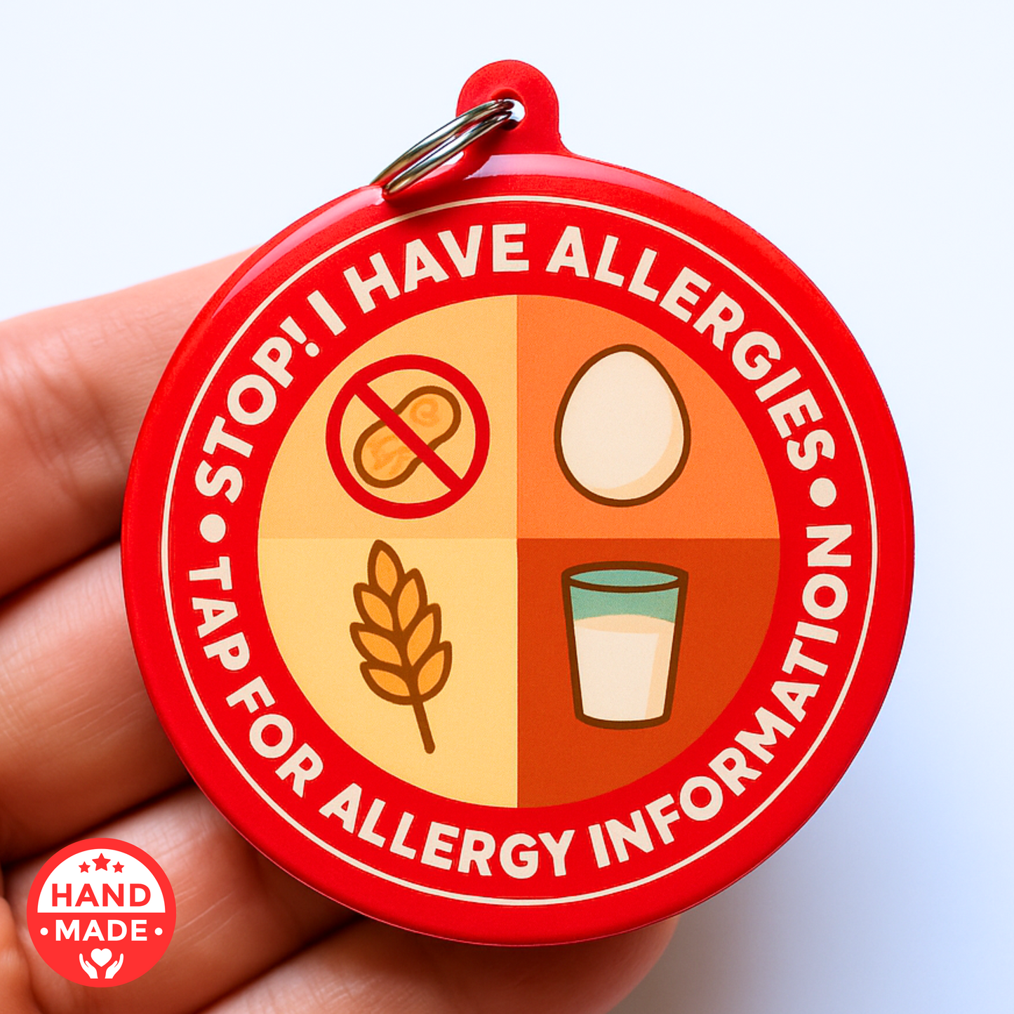 Allergy Alert  | Emergency Alert Scannable NFC Keychain