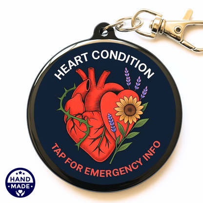 Heart Condition | Emergency Alert Scannable NFC Keychain
