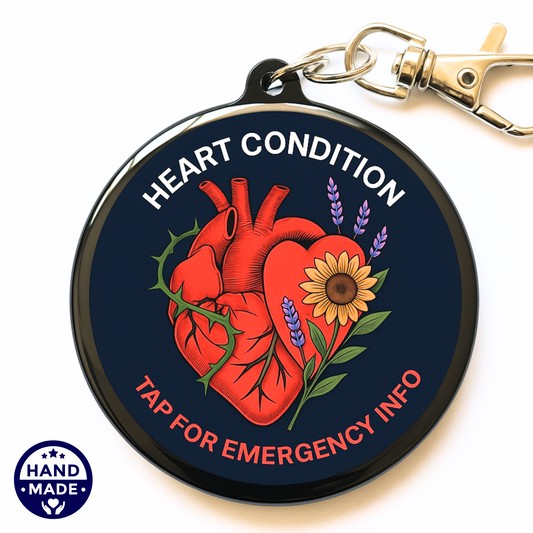 Heart Condition | Emergency Alert Scannable NFC Keychain