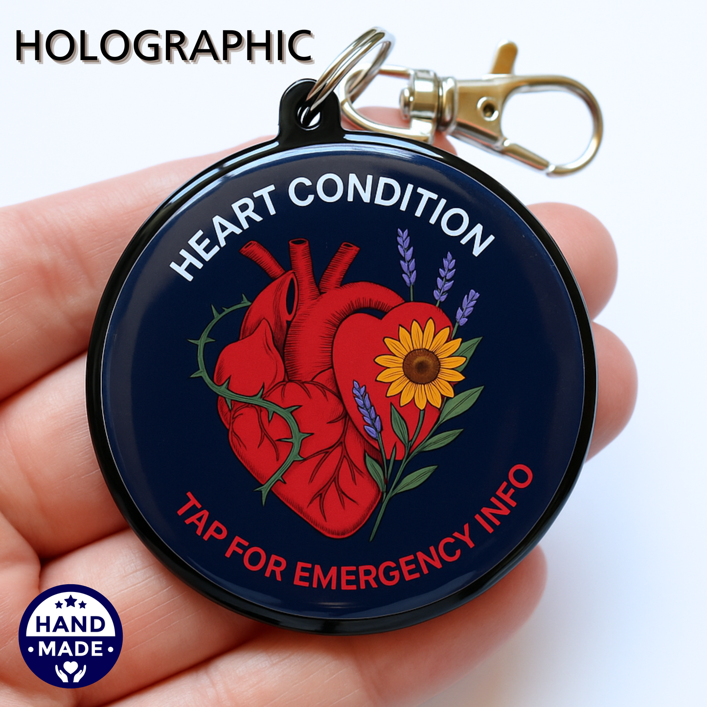 Heart Condition | Emergency Alert Scannable NFC Keychain