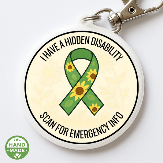 Sunflower Hidden Disability | Emergency Alert Scannable NFC Keychain