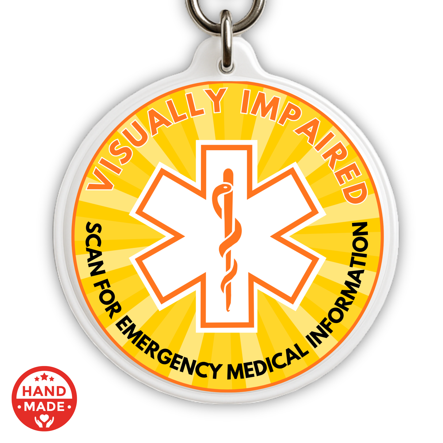 VISUALLY IMPAIRED MEDICAL TAG | Scannable NFC Keychain