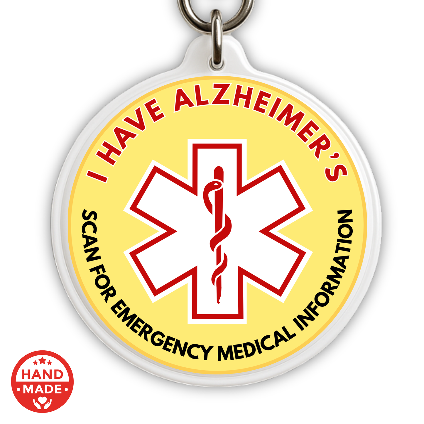 ALZHEIMER'S MEDICAL TAG | Scannable NFC Keychain