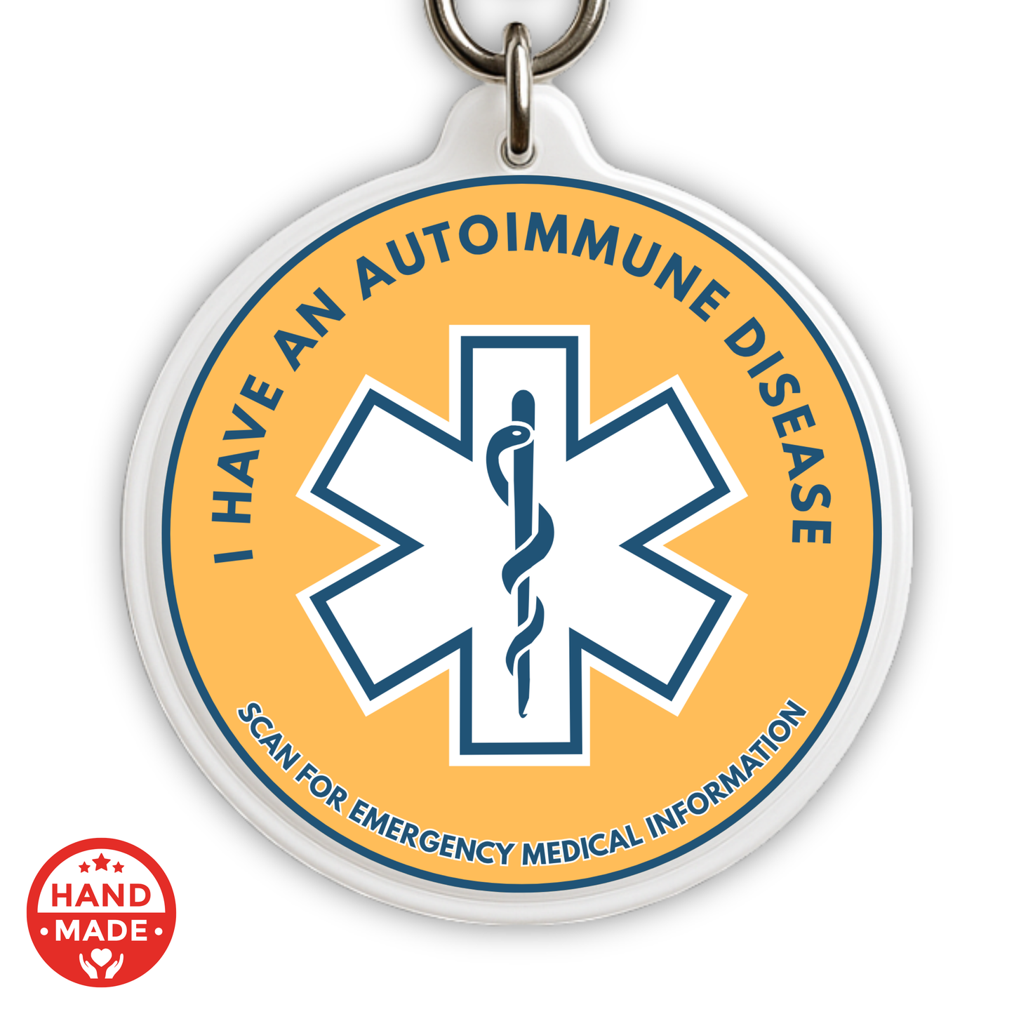 AUTOIMMUNE DISEASE MEDICAL TAG  | Scannable NFC Keychain