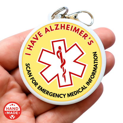 ALZHEIMER'S MEDICAL TAG | Scannable NFC Keychain