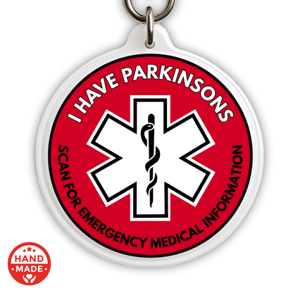 PARKINSONS MEDICAL TAG | Scannable NFC Keychain