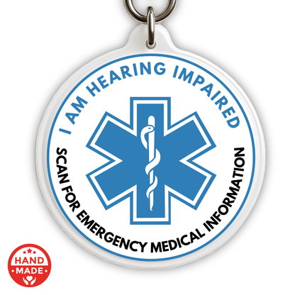 HEARING IMPAIRED MEDICAL TAG  | Scannable NFC Keychain