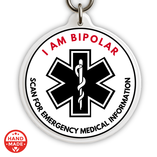 BIPOLAR MEDICAL TAG  | Scannable NFC Keychain