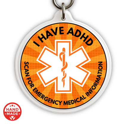 ADHD MEDICAL TAG  | Scannable NFC Keychain