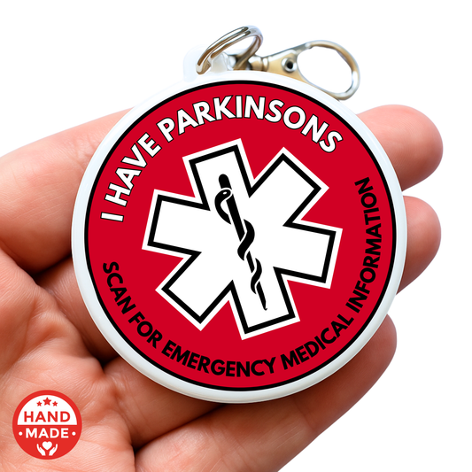 PARKINSONS MEDICAL TAG | Scannable NFC Keychain