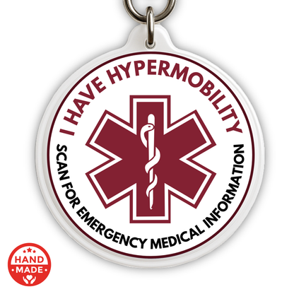 HYPERMOBILITY MEDICAL TAG  | Scannable NFC Keychain