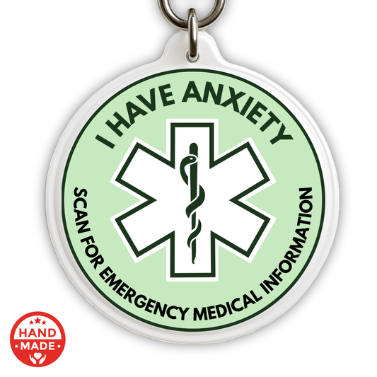 ANXIETY MEDICAL TAG | Scannable NFC Keychain