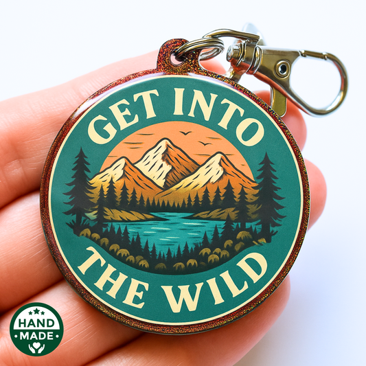 Get Into The Wild - Outdoor - Green | Scannable NFC Keychain