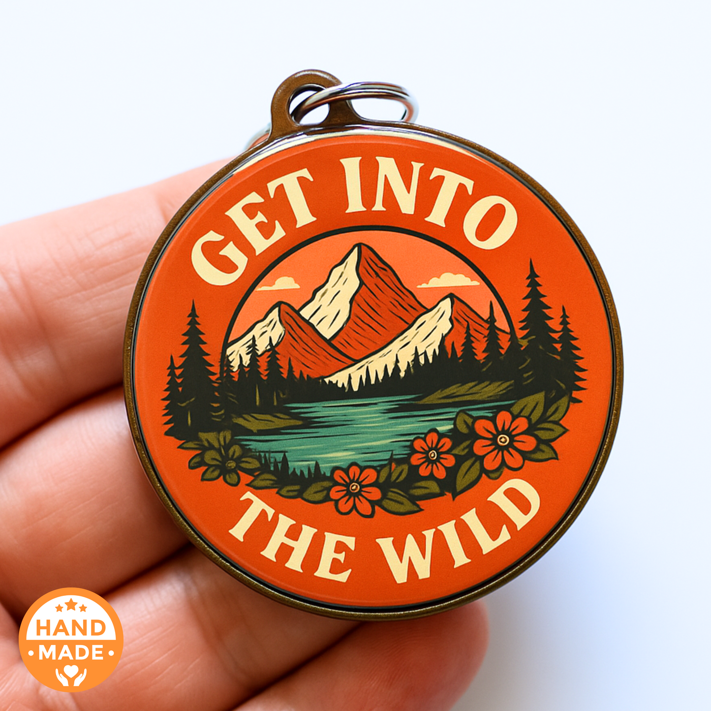Get Into The Wild - Outdoor - Orange | Scannable NFC Keychain