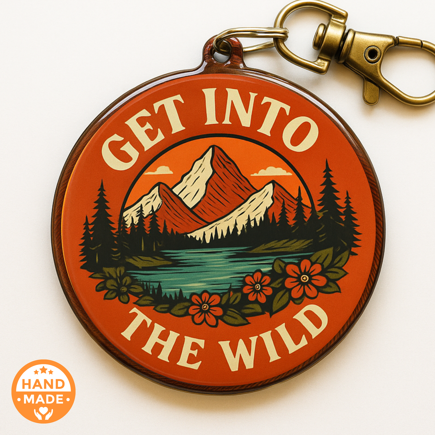 Get Into The Wild - Outdoor - Orange | Scannable NFC Keychain