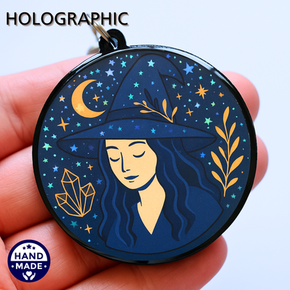 Night Blue Witch | Scannable NFC Keychain