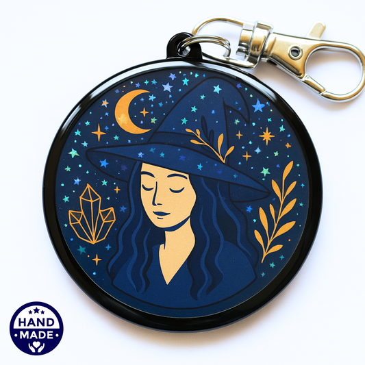 Night Blue Witch | Scannable NFC Keychain