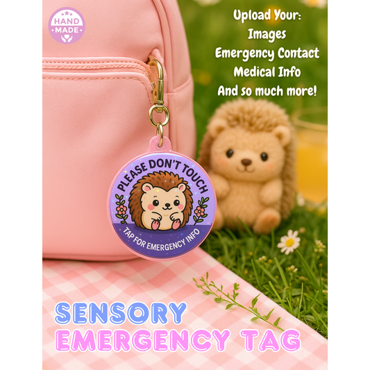 Introvert Hedgehog |  Emergency Alert Scannable NFC Keychain