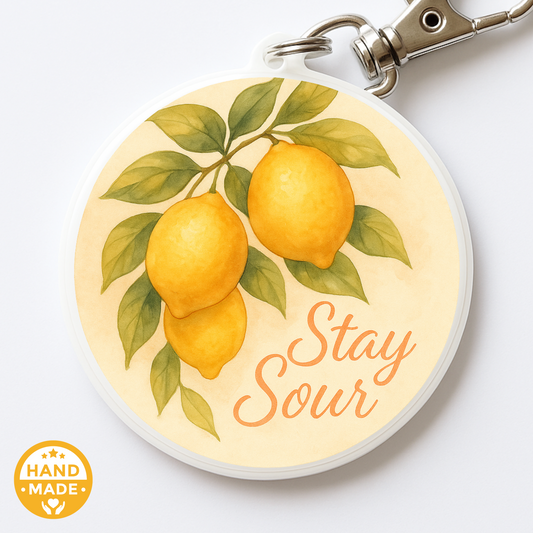Stay sour Sarcastic Lemons | Scannable NFC Keychain