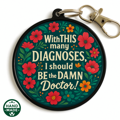 Funny Chronic Illness Spoonie Humour | Scannable NFC Keychain