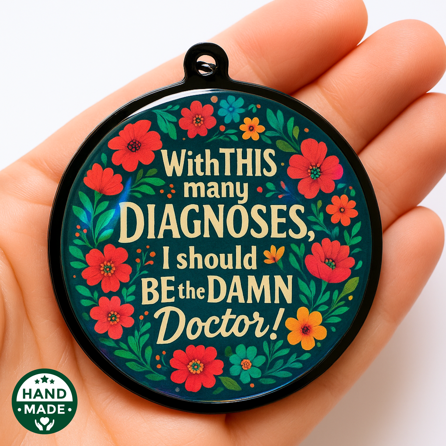Funny Chronic Illness Spoonie Humour | Scannable NFC Keychain