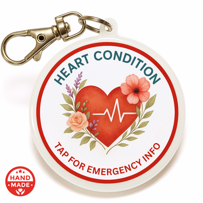 Heart Condition | Emergency Alert Scannable NFC Keychain